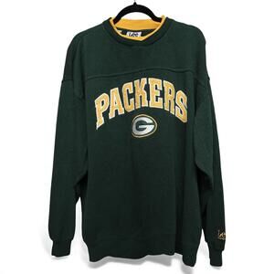 Lee Sport Green Bay Packers Crewneck Sweatshirt‎ Mens XL Embroidered Logo